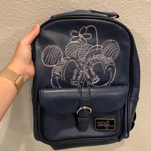 Disney Boutique Mickey Mouse and Minnie Mouse Navy Blue Backpack - used